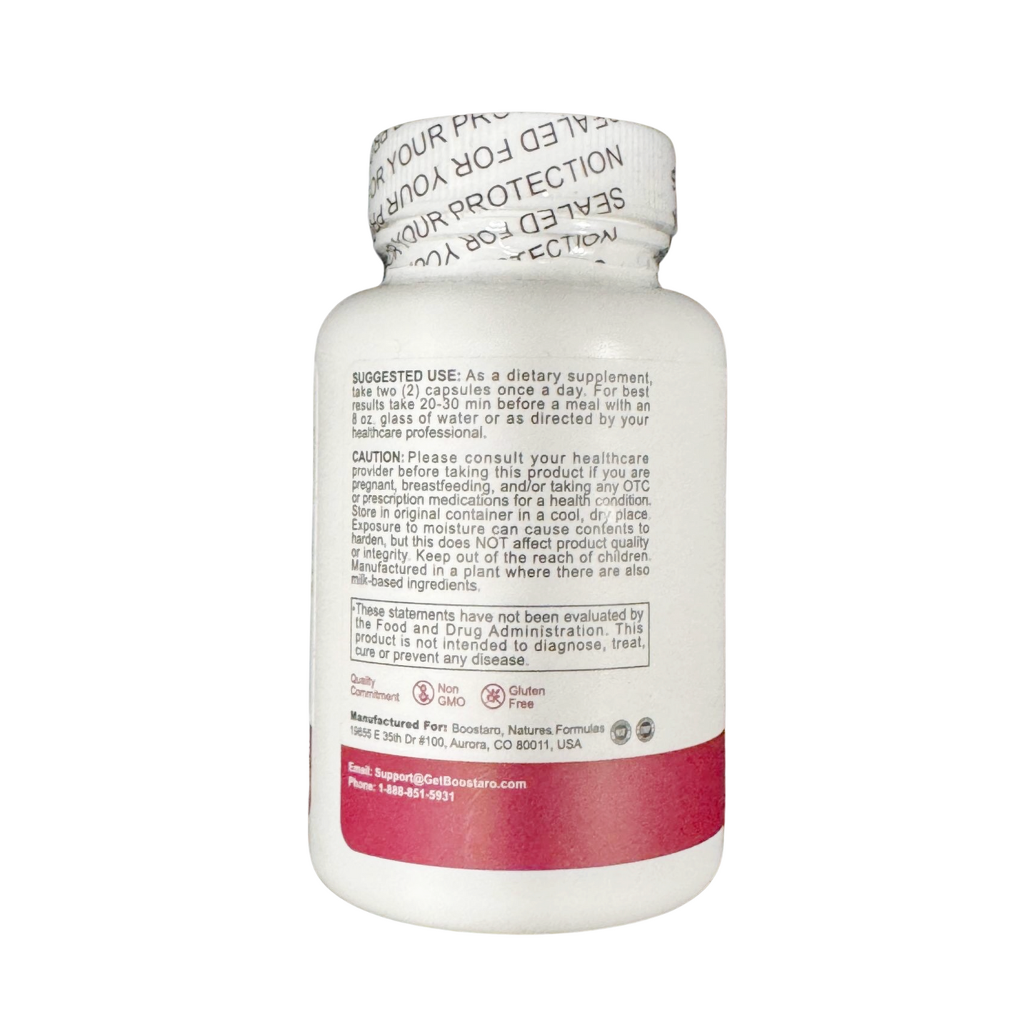 Boostaro Advanced Natural Formula for Men's Maximum Strength-Healthy Blood Flow Magic, 60 Capsules, Travel Size