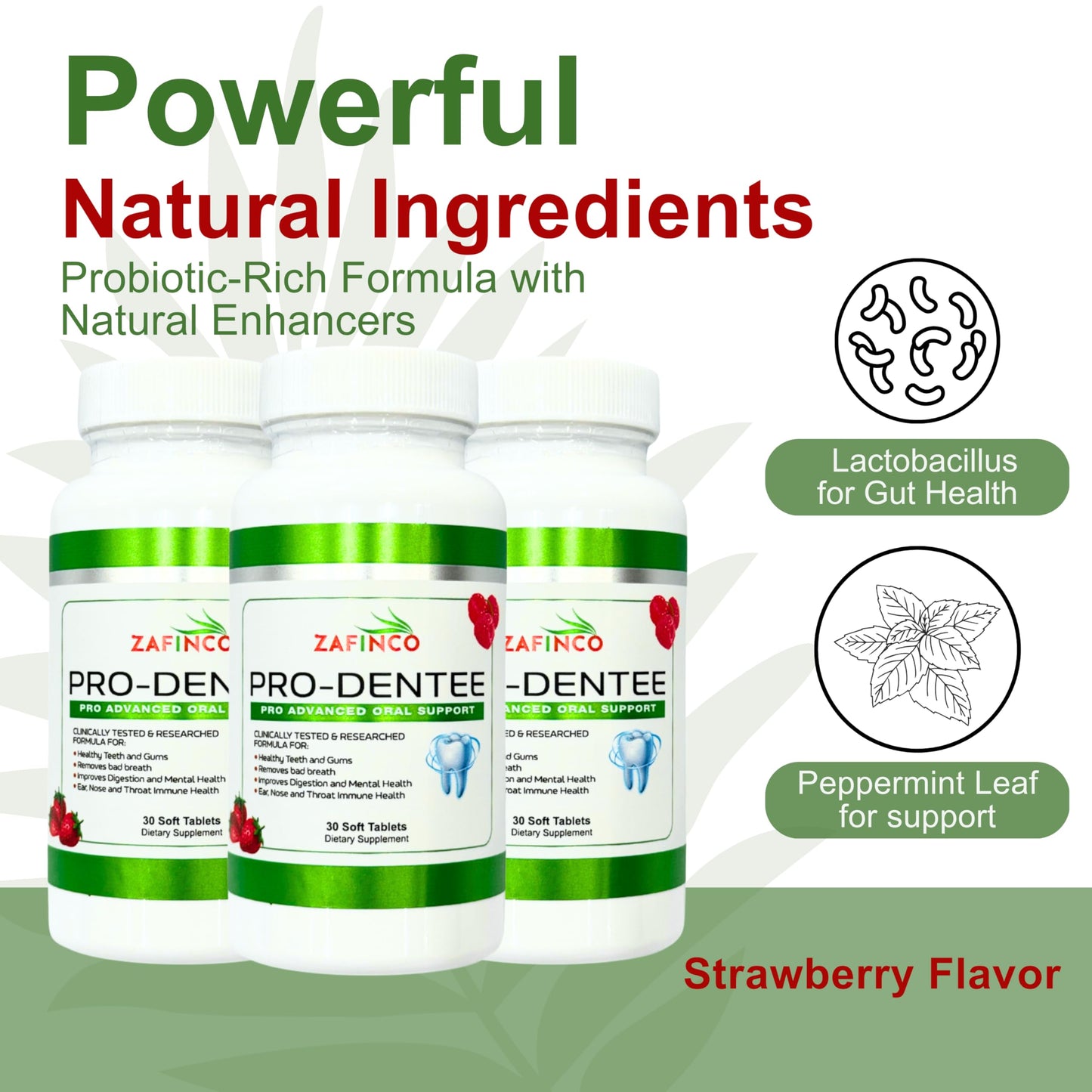 Prodentee Gums and Teeth Health,3.5 Billion Advanced Oral Support for Long Lasting Fresh Breath and Reduce Mouth Bad Breath. Immune Health for Ear. Nose and Throat-Chewable Soft Tablets