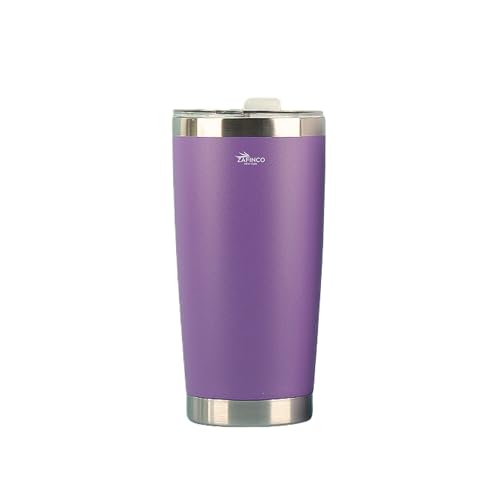 ZAFiNCO 20 oz Vacuum Tumbler- Stainless Steel Powder Coated Vacuum Insulated Thermal Tumbler with Lid for Travel, Sports and all outdoor activities-(BLACK, 20 oz)