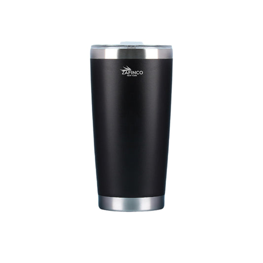 ZAFiNCO 20 oz Vacuum Tumbler- Stainless Steel Powder Coated Vacuum Insulated Thermal Tumbler with Lid for Travel, Sports and all outdoor activities-(BLACK, 20 oz)