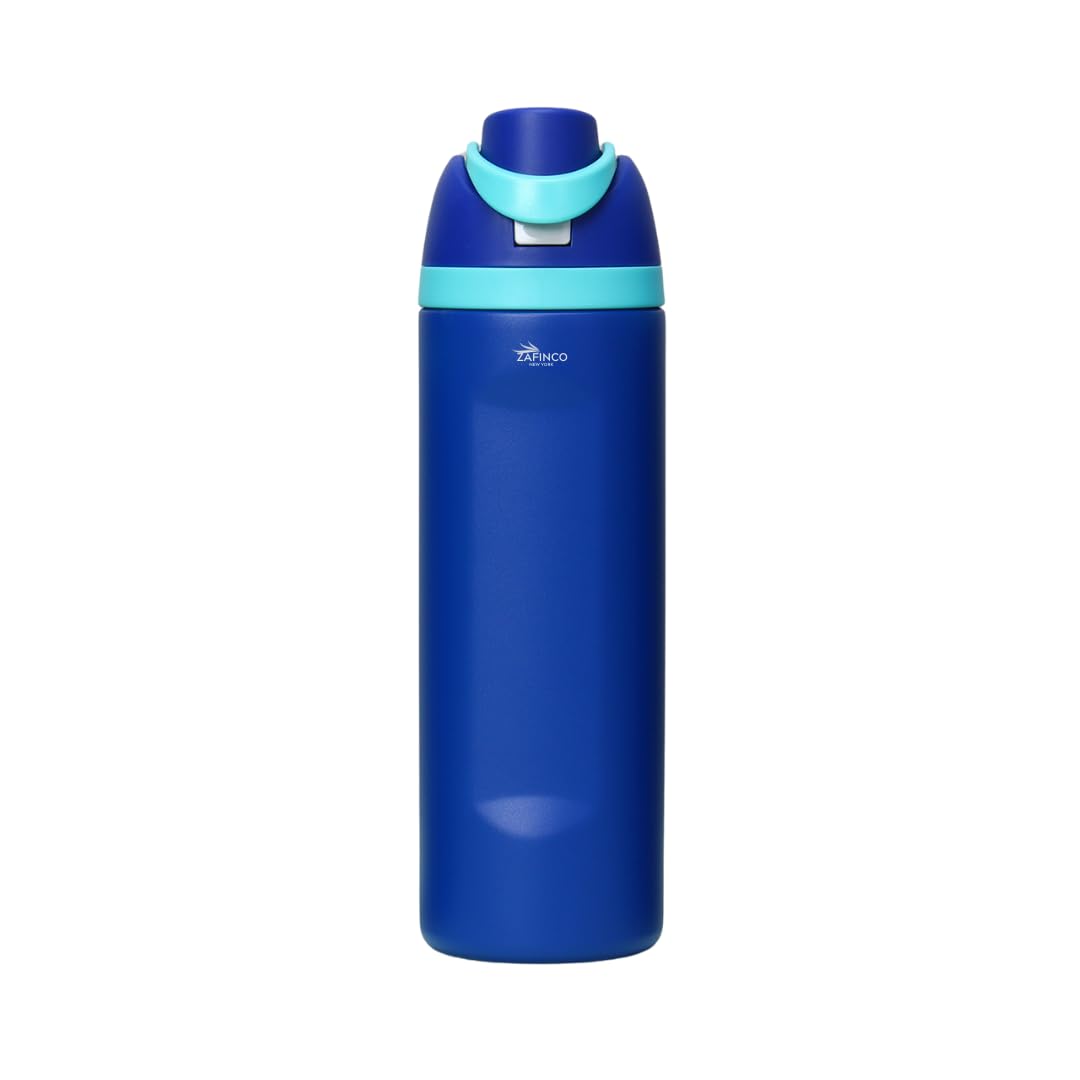 ZAFiNCO SipEasy Insulated Water Bottle with Straw. BPA-Free Stainless Steel Water Bottle for Travel, Sports, School and all Sports. 24 oz