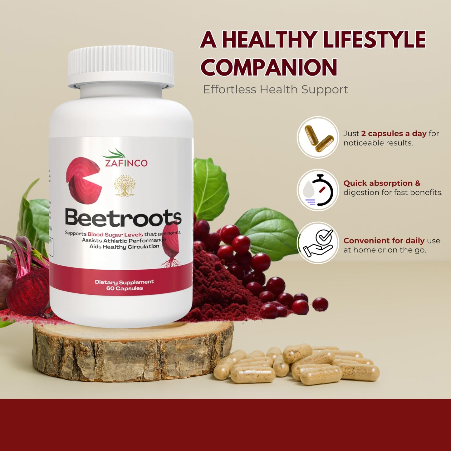 Beet Root MAX Capsules -Organic 1300mg High power BeetRoot Supplements for Blood Flow, Mens Performance, Digestive & Immune System. US made Beet Root Powder Capsules- Non-GMO and Gluten Free-60 Count